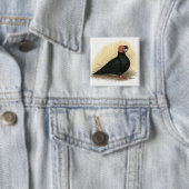 Barb: standaard zwart vierkante button 5,1 cm (In situ)