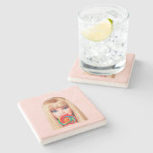 Barb Stone Coaster Stenen Onderzetter (Zijkant)