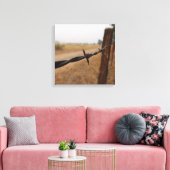 Barb Wire Fence Canvas Afdruk (Insitu (Woonkamer))