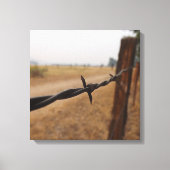 Barb Wire Fence Canvas Afdruk (Voorkant)