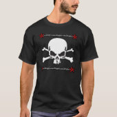 Barb Wire Skull/Crossbones T-Shirt (Voorkant)