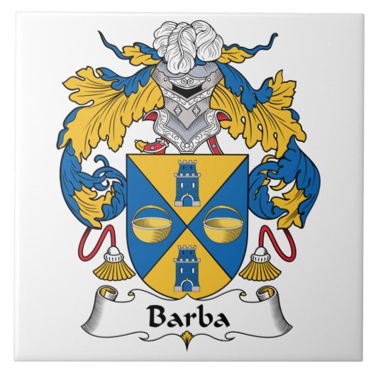 Barba Family Crest Tegeltje (Voorkant)