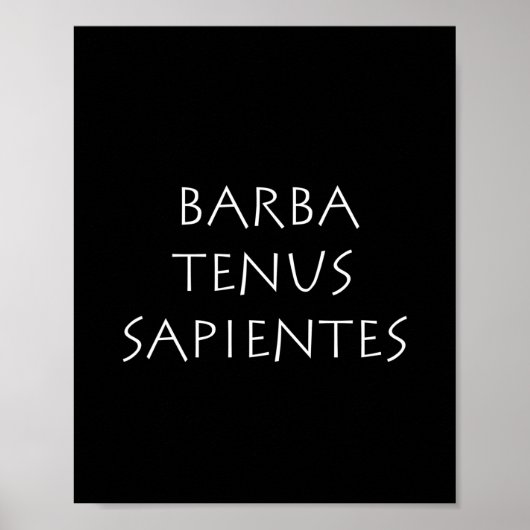 Barba tenus sapientes poster (Voorkant)