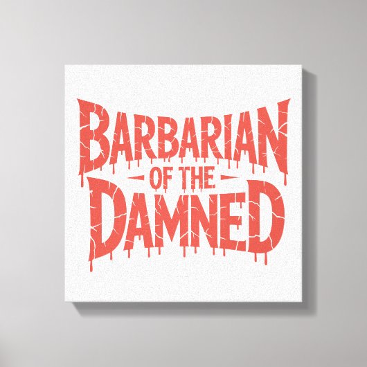 Barbaar van de vervloekte Gothic Horror Canvas Afdruk (Voorkant)