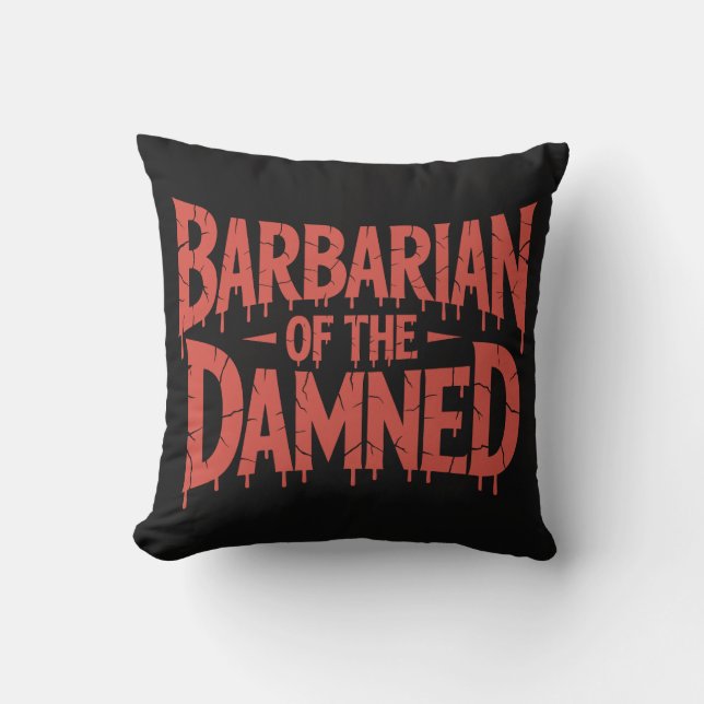 Barbaar van de vervloekte Gothic Horror Kussen (Voorkant)