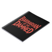 Barbaar van de vervloekte Gothic Horror Notitieboek (Linkerzijde)