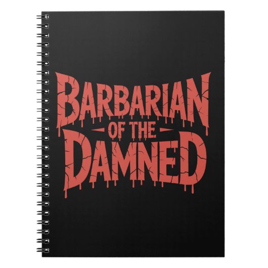 Barbaar van de vervloekte Gothic Horror Notitieboek (Voorkant)