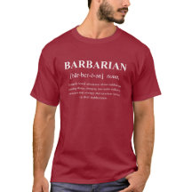 Barbaars Grappige RPG Definitie met Witte Tekst