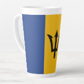 Barbaarse Bajan Vlag Totale Dekking Latte Mok (Linkerhoek)