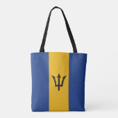 Barbaarse Bajan Vlag Totale Dekking Tote Bag (Achterkant)