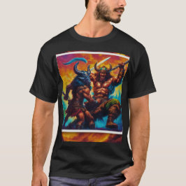 Barbaarse Koning Gevecht T-Shirt