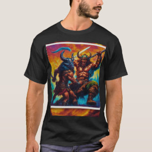 Barbaarse Koning Gevecht T-Shirt