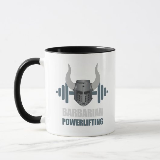 Barbaarse Krijger Powerlifting Workout Mok (Links)