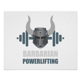 Barbaarse Krijger Powerlifting Workout Perfect Poster