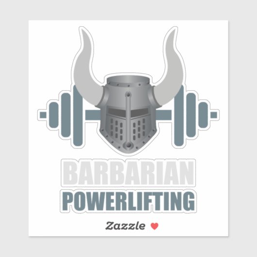 Barbaarse Krijger Powerlifting Workout Sticker (Vel)