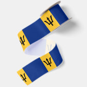 Barbadaanse Vlag (Barbados) (Bajan) Satijnen Lint (Achterkant)