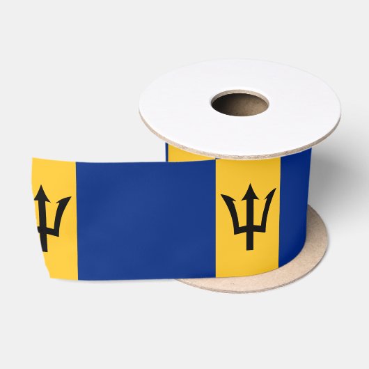 Barbadaanse Vlag (Barbados) (Bajan) Satijnen Lint (Spoel)