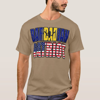 Barbadiaans Amerikaans patriot Pride Heritage Flag T-shirt