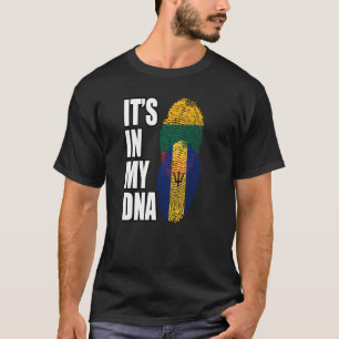 Barbadiaanse en Litouwse Mix DNA-werelderfgoedvlag T-shirt