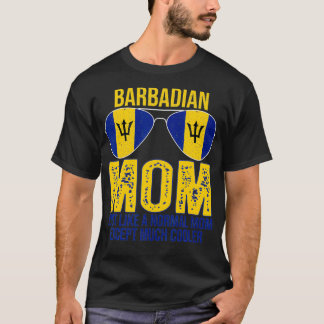  Barbadiaanse mam Barbados Vlag Zonnebrillen Mot T-shirt