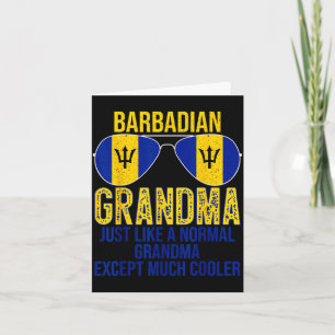 Barbadiaanse oma barbados vlag zonnebril moeder' kaart