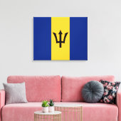 Barbadiaanse vlag (Barbados) (Bajan) Canvas Afdruk (Insitu (Woonkamer))