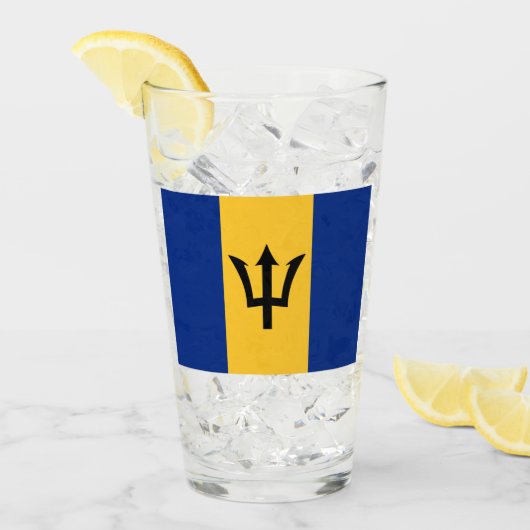 Barbadiaanse vlag (Barbados) (Bajan) Glas (Voorkant ijs)