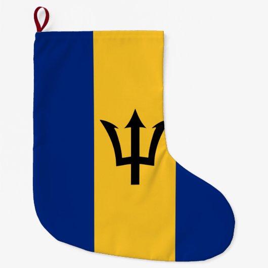 Barbadiaanse vlag (Barbados) (Bajan) Grote Kerstsok (Voorkant)
