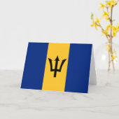 Barbadiaanse vlag (Barbados) (Bajan) Kaart (Gele Bloem)