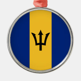Barbadiaanse vlag (Barbados) (Bajan) Metalen Ornament