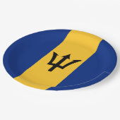Barbadiaanse vlag (Barbados) (Bajan) Papieren Bordje (Gekanteld)