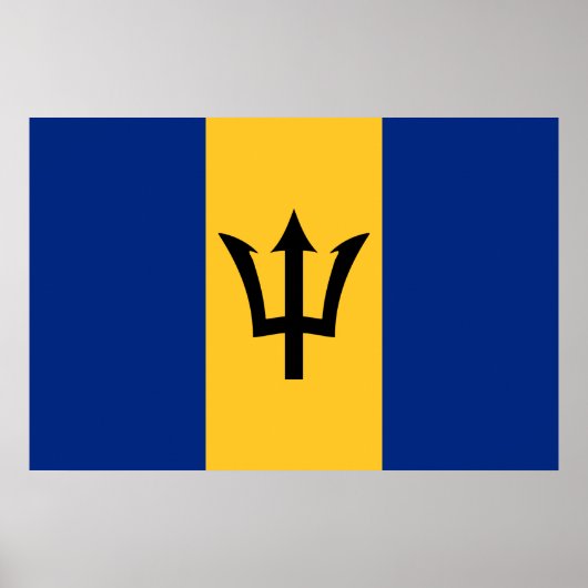 Barbadiaanse vlag (Barbados) (Bajan) Poster (Voorkant)