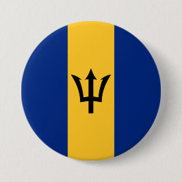 Barbadiaanse vlag (Barbados) (Bajan) Ronde Button 7,6 Cm