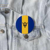 Barbadiaanse vlag (Barbados) (Bajan) Ronde Button 7,6 Cm (In situ)