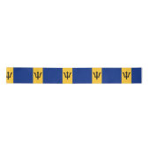 Barbadiaanse vlag (Barbados) (Bajan) Satin Ribbon Satijnen Lint (Voorkant)
