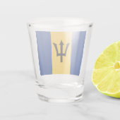 Barbadiaanse vlag (Barbados) (Bajan) Shot Glas (Achterkant)