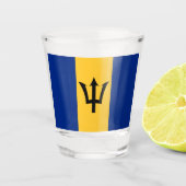 Barbadiaanse vlag (Barbados) (Bajan) Shot Glas (Voorkant)