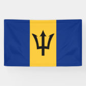 Barbadiaanse vlag (Barbados) (Bajan) Spandoek (Horizontaal)