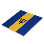 Barbadiaanse vlag (Barbados) (Bajan) Tegeltje (Zijkant)