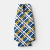 Barbadiaanse vlag betegeld gepersonaliseerd flesjeskoeler (Achterkant)