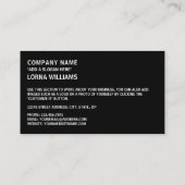 Barbadiaanse vlag en wapenschild, vlag van Barbado Visitekaartje (Achterkant)