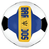 Barbadiaanse vlag Schattig patriottisch Voetbal (Gedraaid)