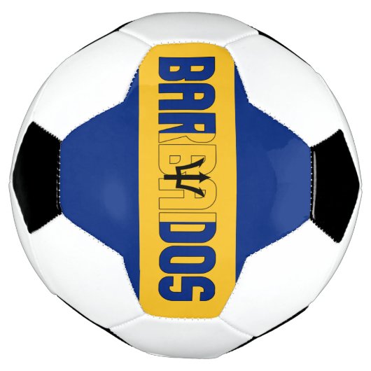 Barbadiaanse vlag Schattig patriottisch Voetbal (Gedraaid)