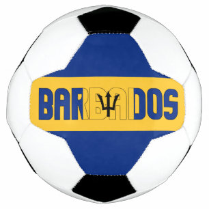 Barbadiaanse vlag Schattig patriottisch Voetbal
