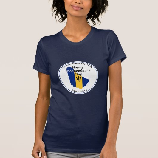 Barbadiaanse vlag viert onafhankelijkheid van Barb T-shirt (Voorkant)