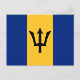 Barbadiaanse vlag, vlag van Barbados Briefkaart
