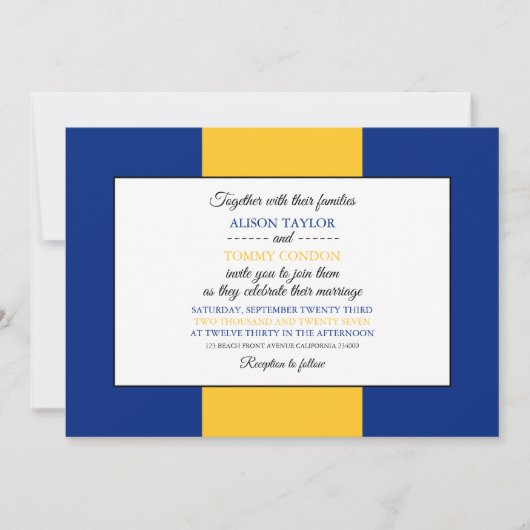 Barbadiaanse vlag, vlag van Barbados bruiloft Kaart (Voorkant)