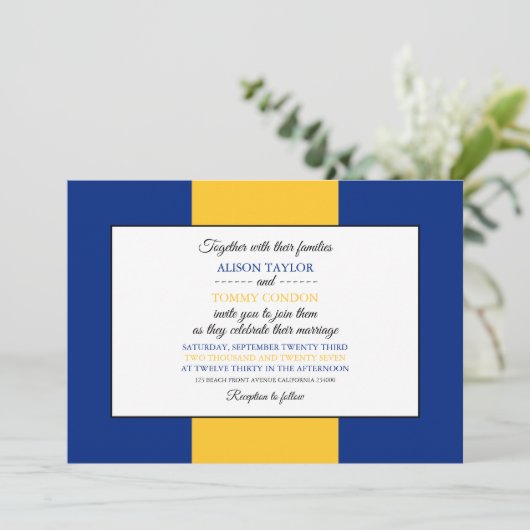 Barbadiaanse vlag, vlag van Barbados bruiloft Kaart (Staand voorkant)