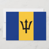 Barbadiaanse vlag, vlag van Barbados bruiloft Kaart (Achterkant)