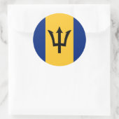 Barbadiaanse vlag, vlag van Barbados Ronde Sticker (Tas)